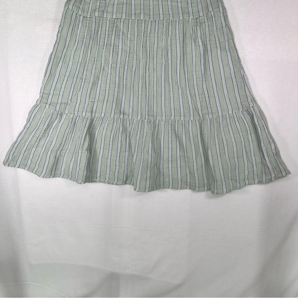 Universal Thread Light Green Striped Sleeveless Tiered Dress Boho Coastal Size S - Picture 5 of 13